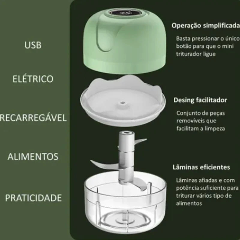 MINI PROCESSADOR DE ALIMENTOS ELETRICO