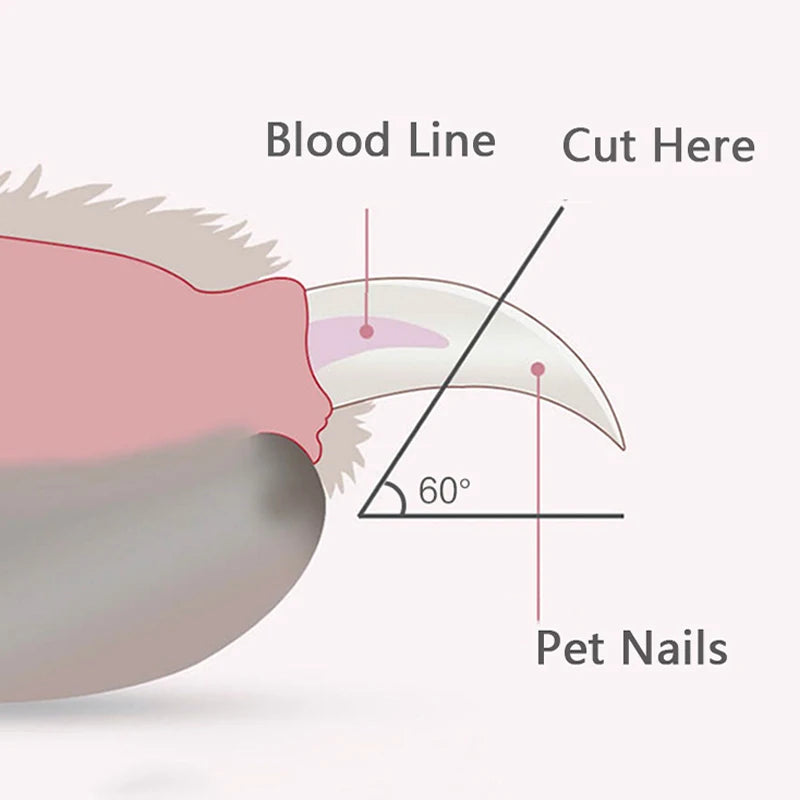 Cortador de unhas profissional para animais de estimação com luz LED