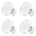 4 Pack Toothbrush Head Covers Travel Portable Toothbrush Protector Cap Brush Pod Case Protective Plastic Clip for Household Trav