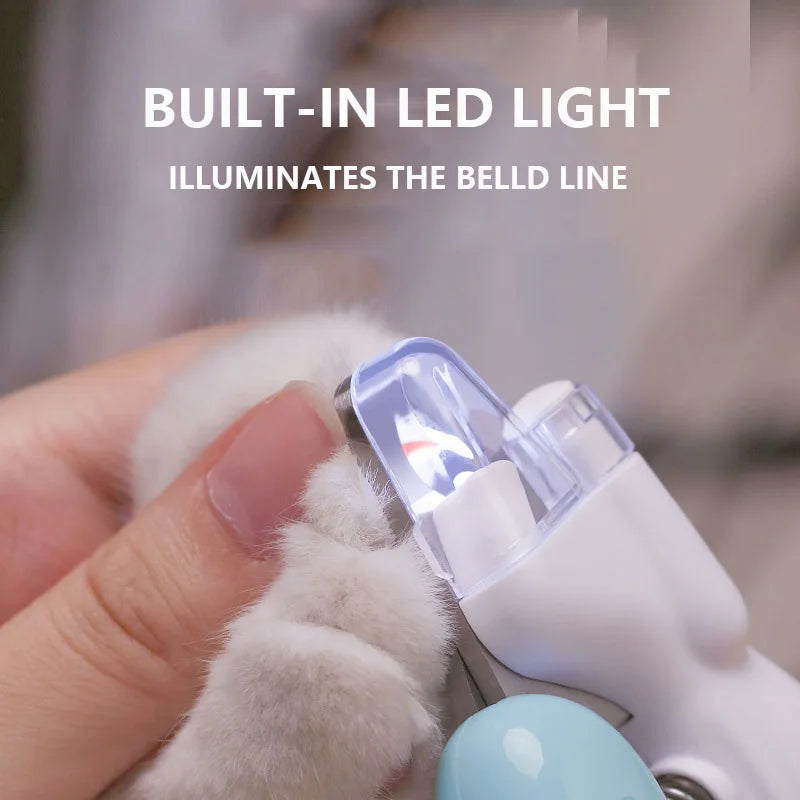 Cortador de unhas profissional para animais de estimação com luz LED